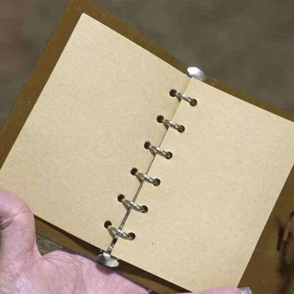 Turquoise Vintage Embossed Leaf Journal Notebook Kraft Paper Book - Picture 3 of 6